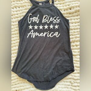 Women's Black Graphic Tank Top